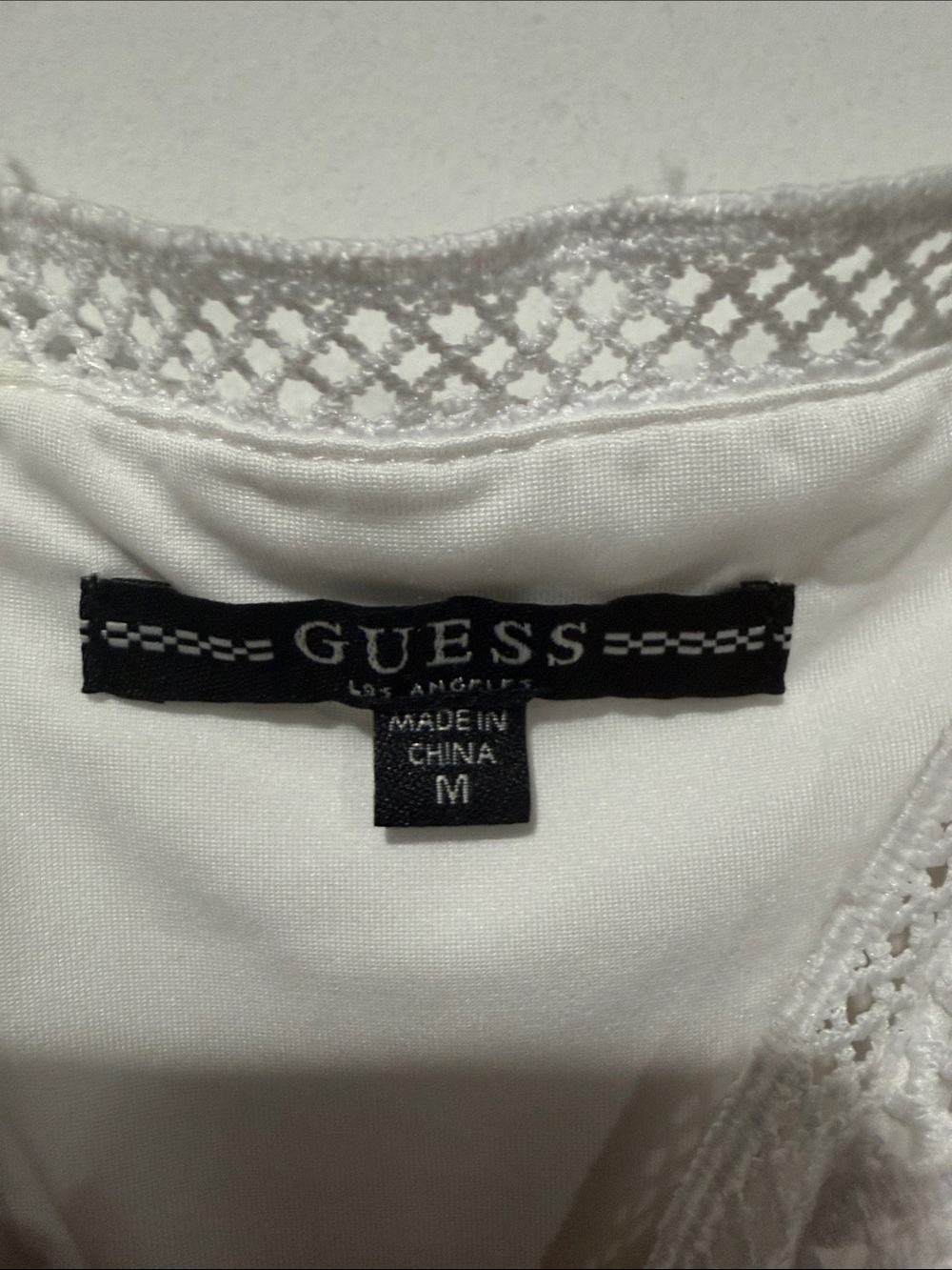 GUESS White Crochet Fringe Maxi Dress with shorts - Picture 3 of 8